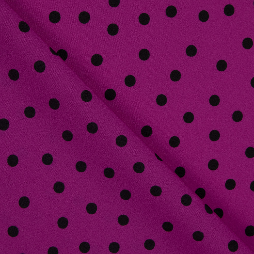 Crepe Lunares 7mm Orquídea - Ribes y Casals