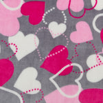 Minky Corazones Gris Medio - Ribes y Casals