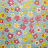 Minky Flores Fondo Azul - Ribes y Casals