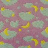 Minky Nubes Fondo Rosa - Ribes y Casals