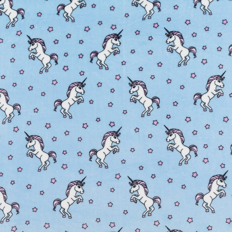 Minky Unicornio Azul - Ribes y Casals