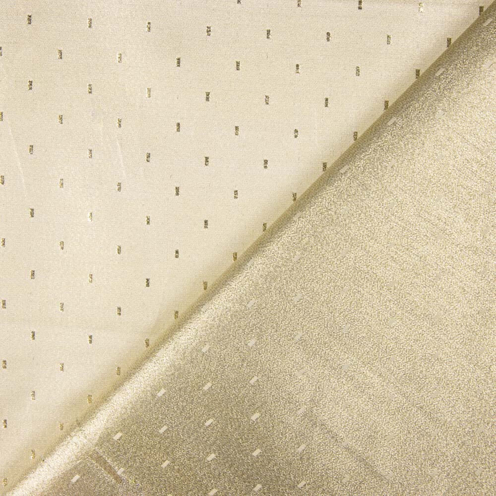 Brocado Plumeti Oro Blanco - Ribes y Casals