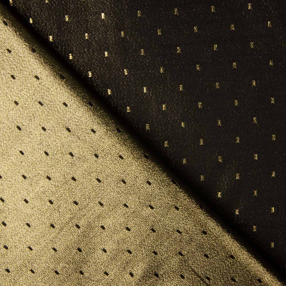 Brocado Plumeti Oro Negro - Ribes y Casals