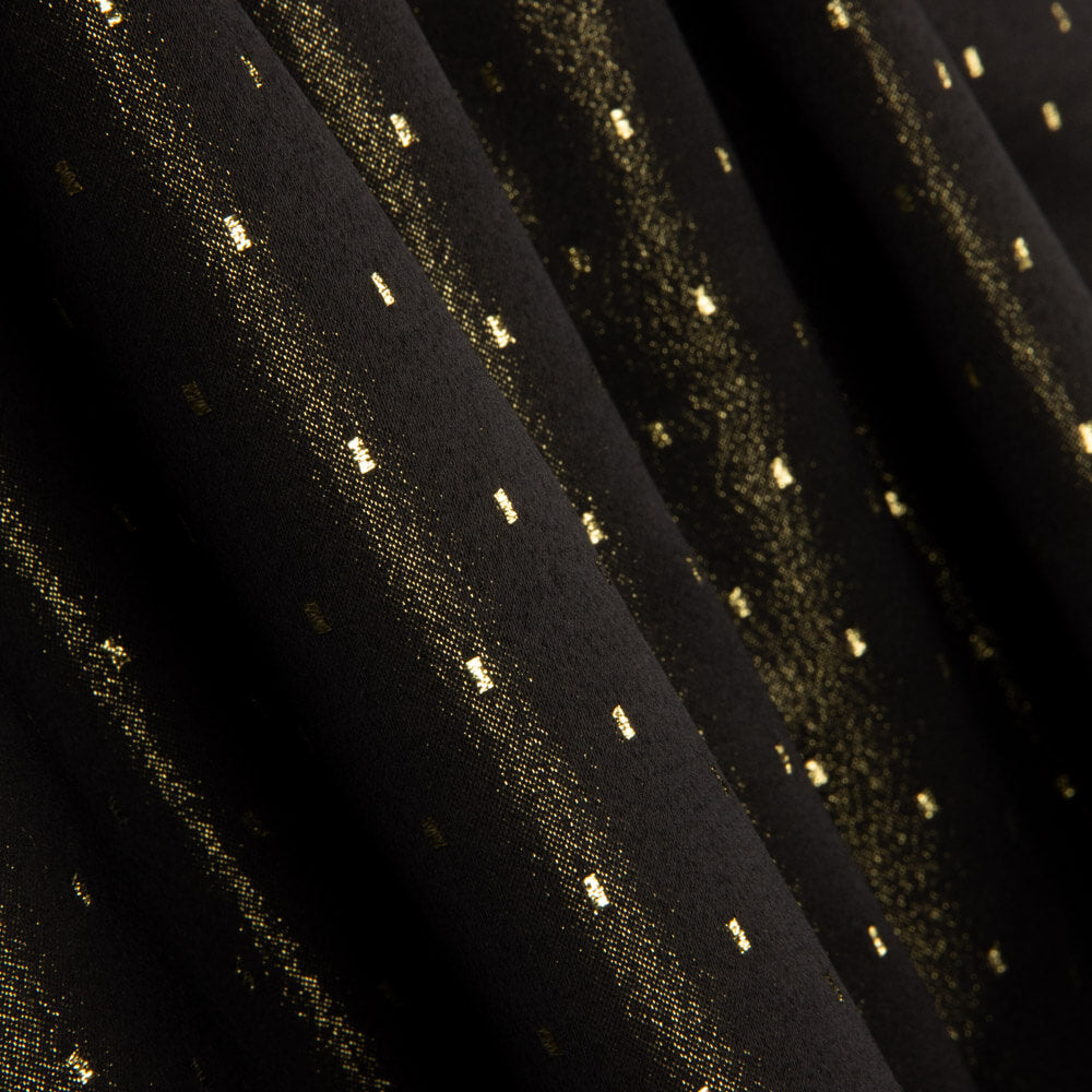 Brocado Plumeti Oro Negro - Ribes y Casals