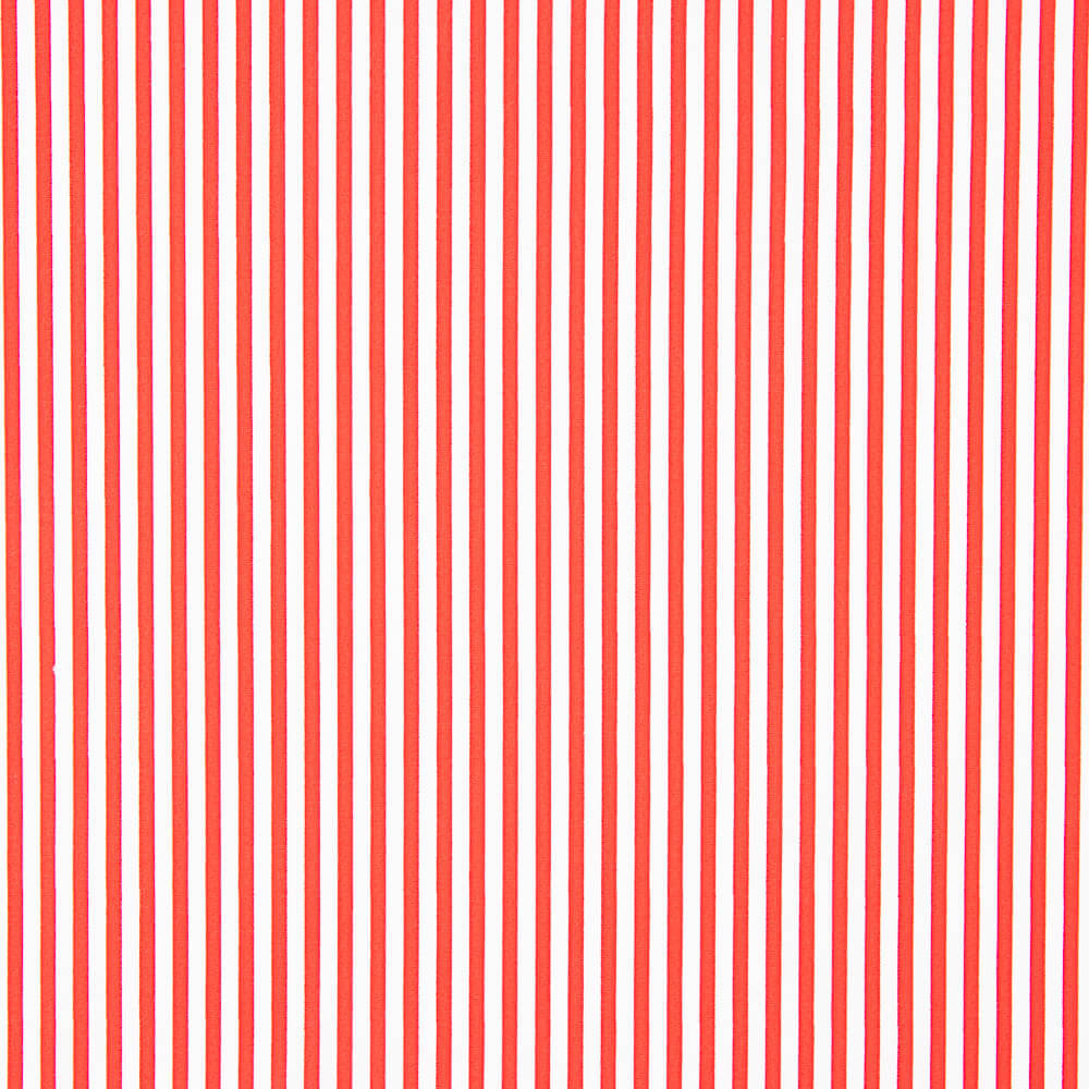 Popelín Algodón Raya Roja - Ribes y Casals