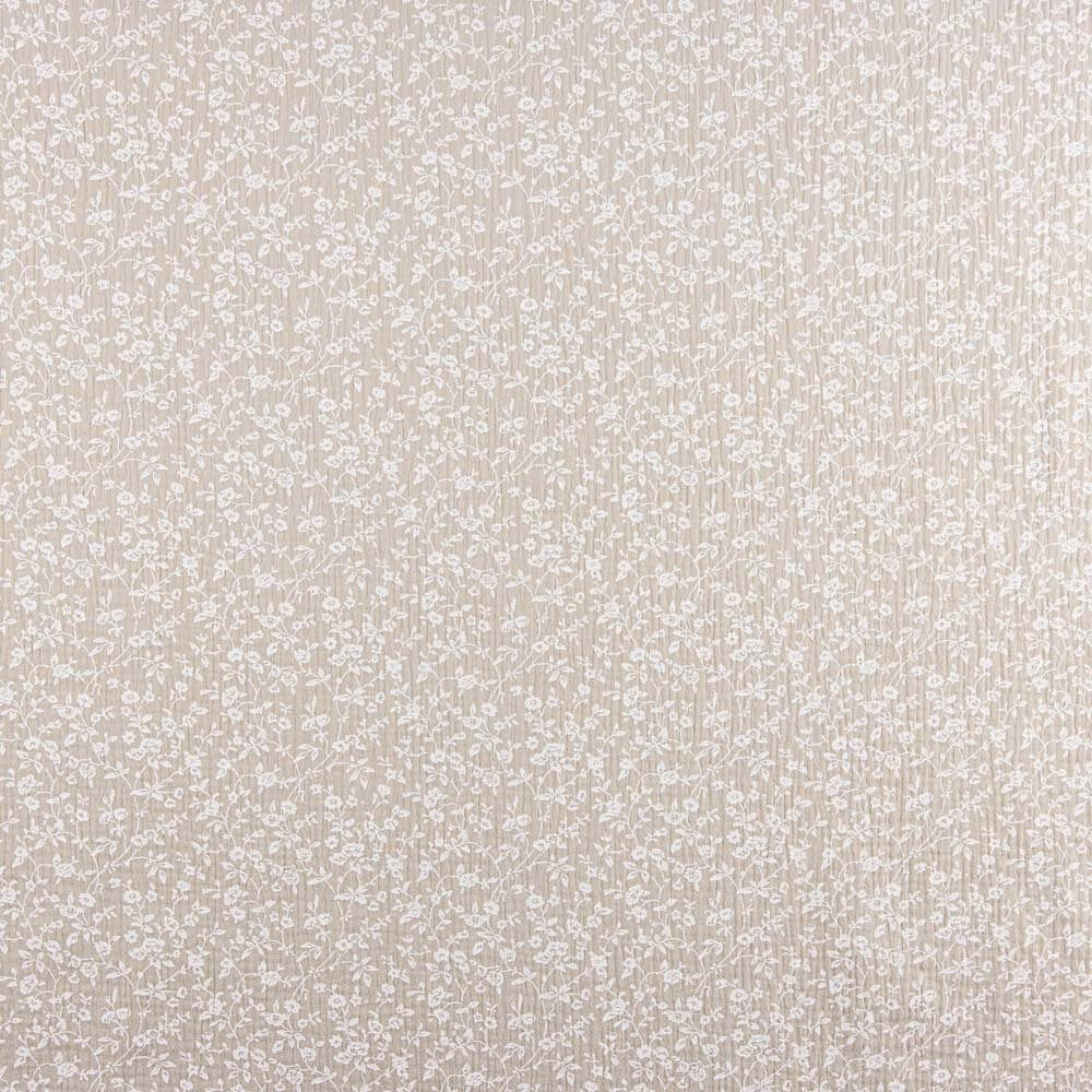 Muselina Algodón Flores Gris - Ribes y Casals