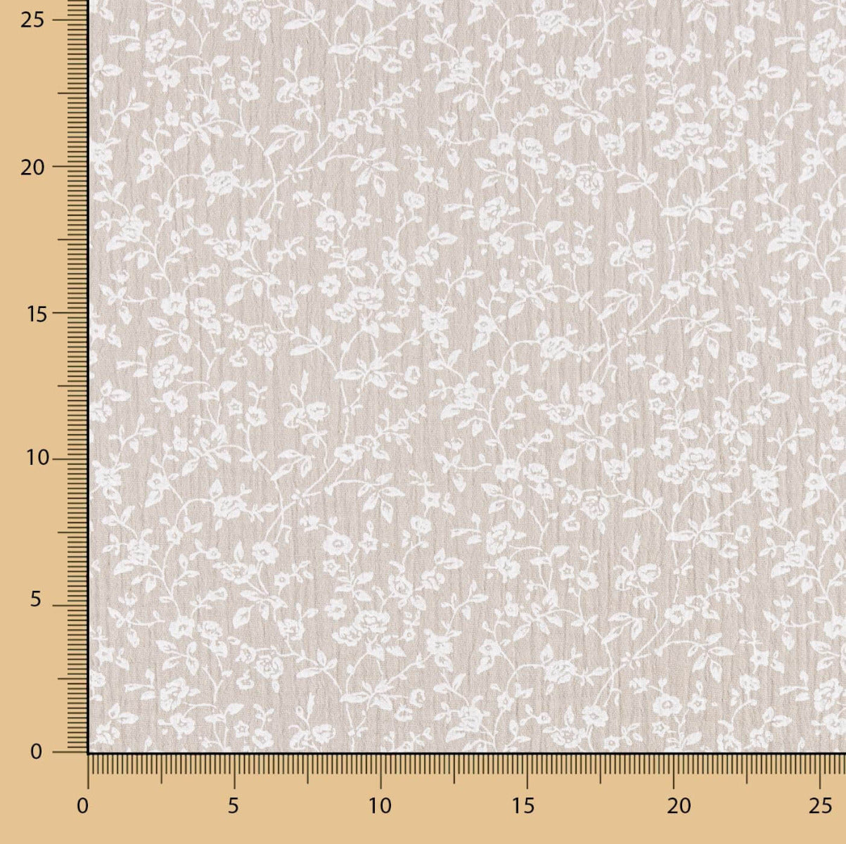 Muselina Algodón Flores Gris - Ribes y Casals