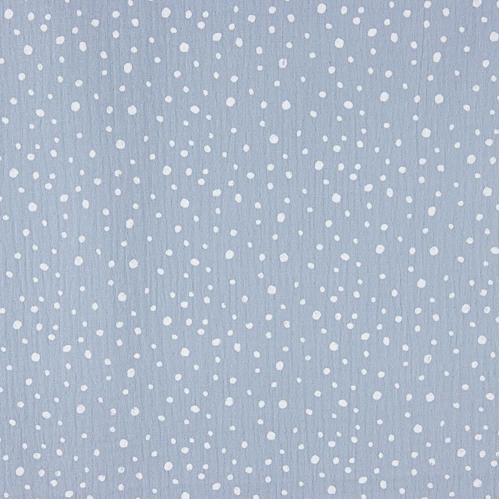 Muselina Algodón Infantil Moteado Azul Denim - Ribes y Casals