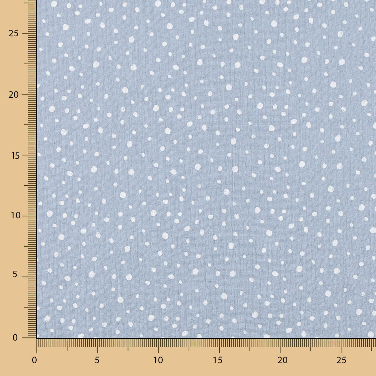 Muselina Algodón Infantil Moteado Azul Denim - Ribes y Casals