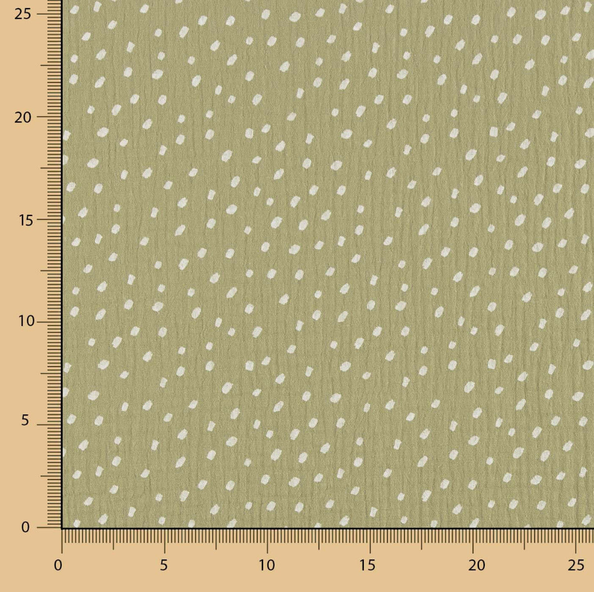 Muselina Algodón Moteado Verde - Ribes y Casals