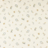 Muselina Doble Faz Animals Infantil Crudo - Ribes y Casals