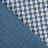 Muselina Doble Faz Cuadros Azul-Blanco - Ribes y Casals