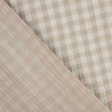 Muselina Doble Faz Cuadros Beige - Ribes y Casals
