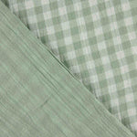 Muselina Doble Faz Cuadros Verdes - Ribes y Casals