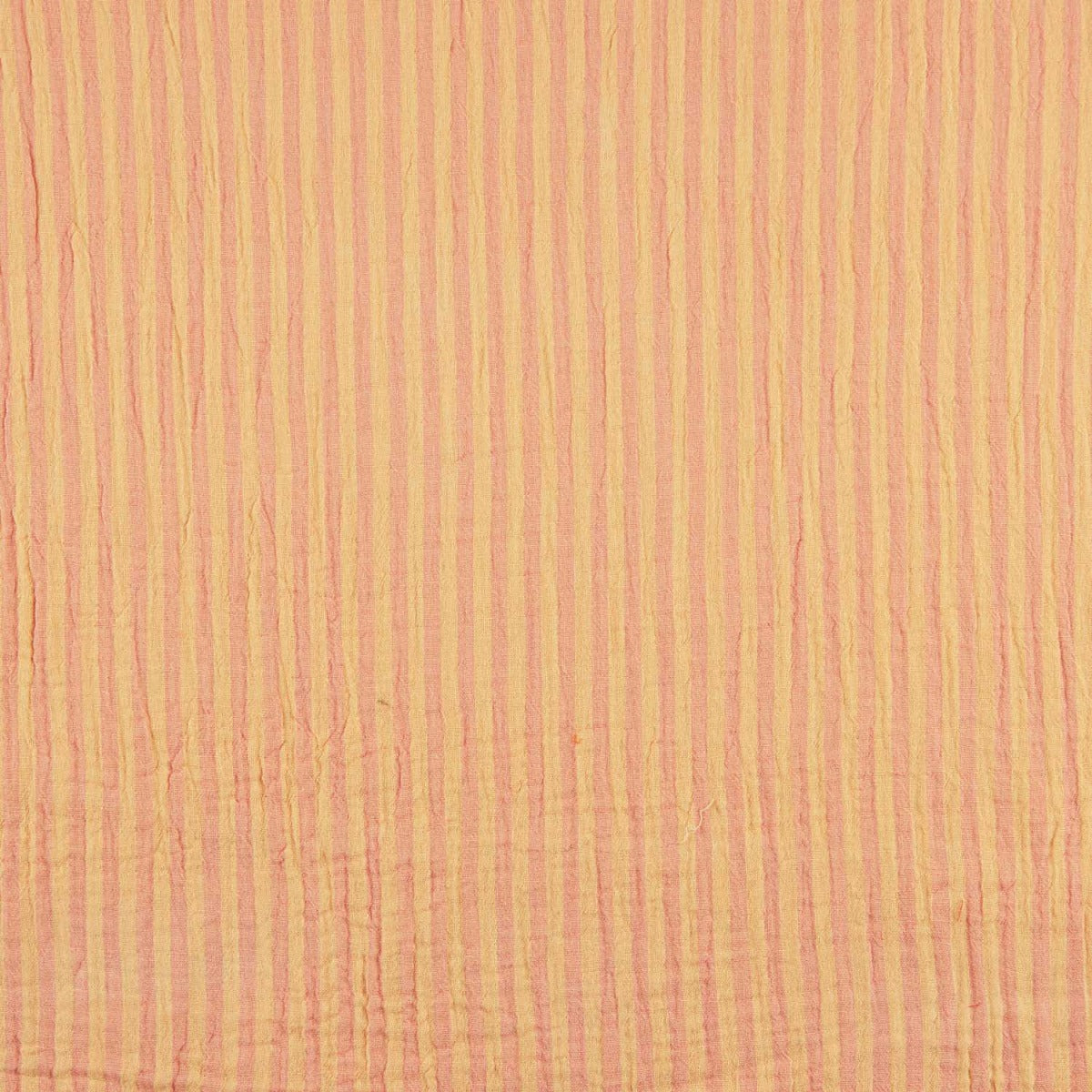 Muselina Doble Faz Rayas Rosa-Melón - Ribes y Casals