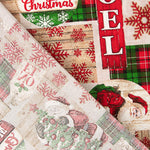 Loneta Estampada Navidad Papá Noel y Cuadros Escoceses - Ribes y Casals