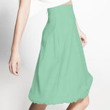 New Crepe Satén Verde Agua - Ribes y Casals