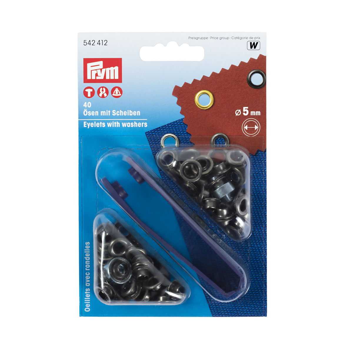 Ojetes con Arandelas Remachables 5mm Prym 542412 - Ribes y Casals