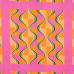 Crepe Viscosa Geo Naranja - Ribes y Casals