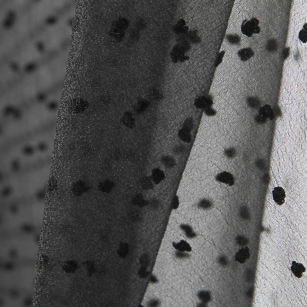 Organza Poliéster Plumeti Negro - Ribes y Casals