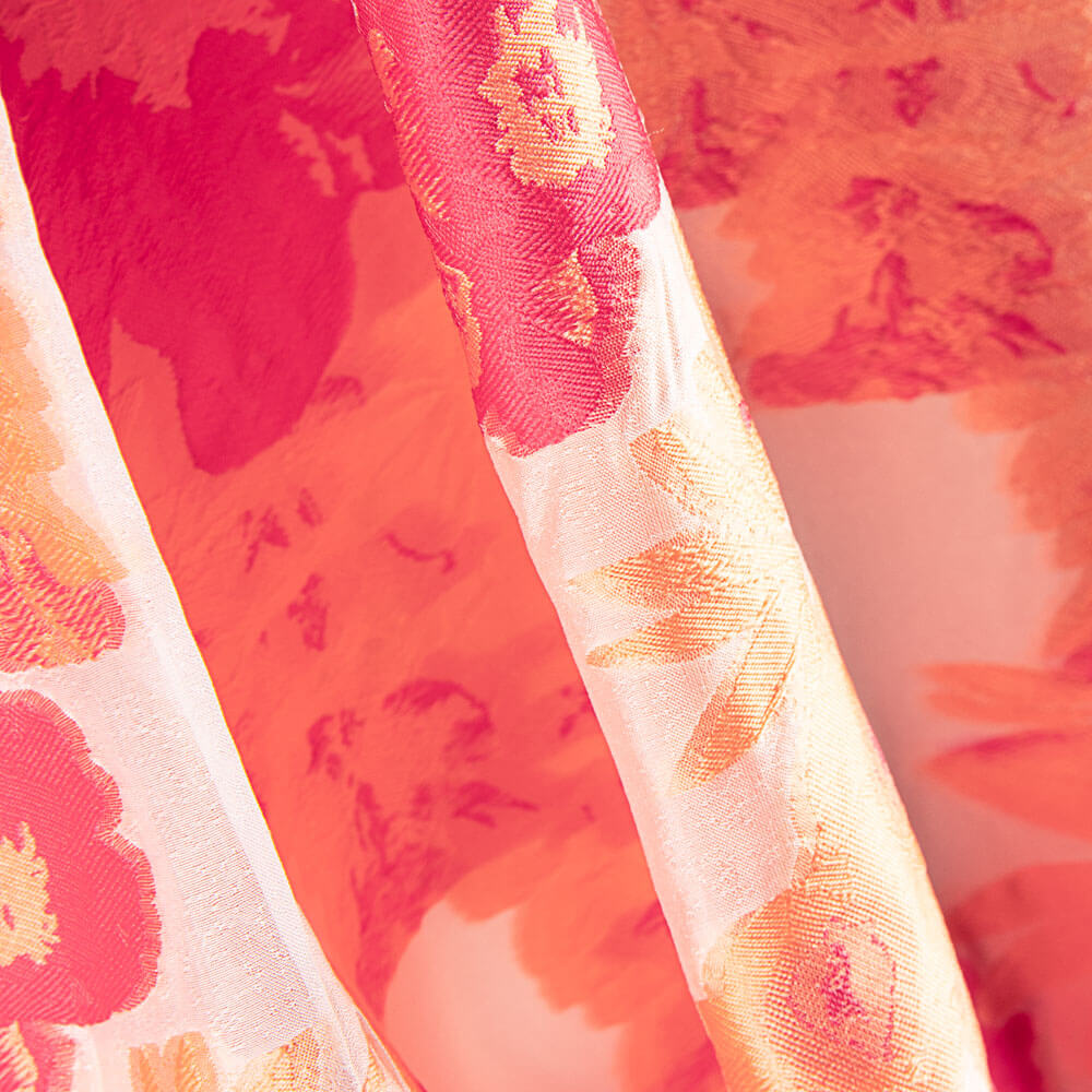 Organza Brocada Corales - Ribes y Casals