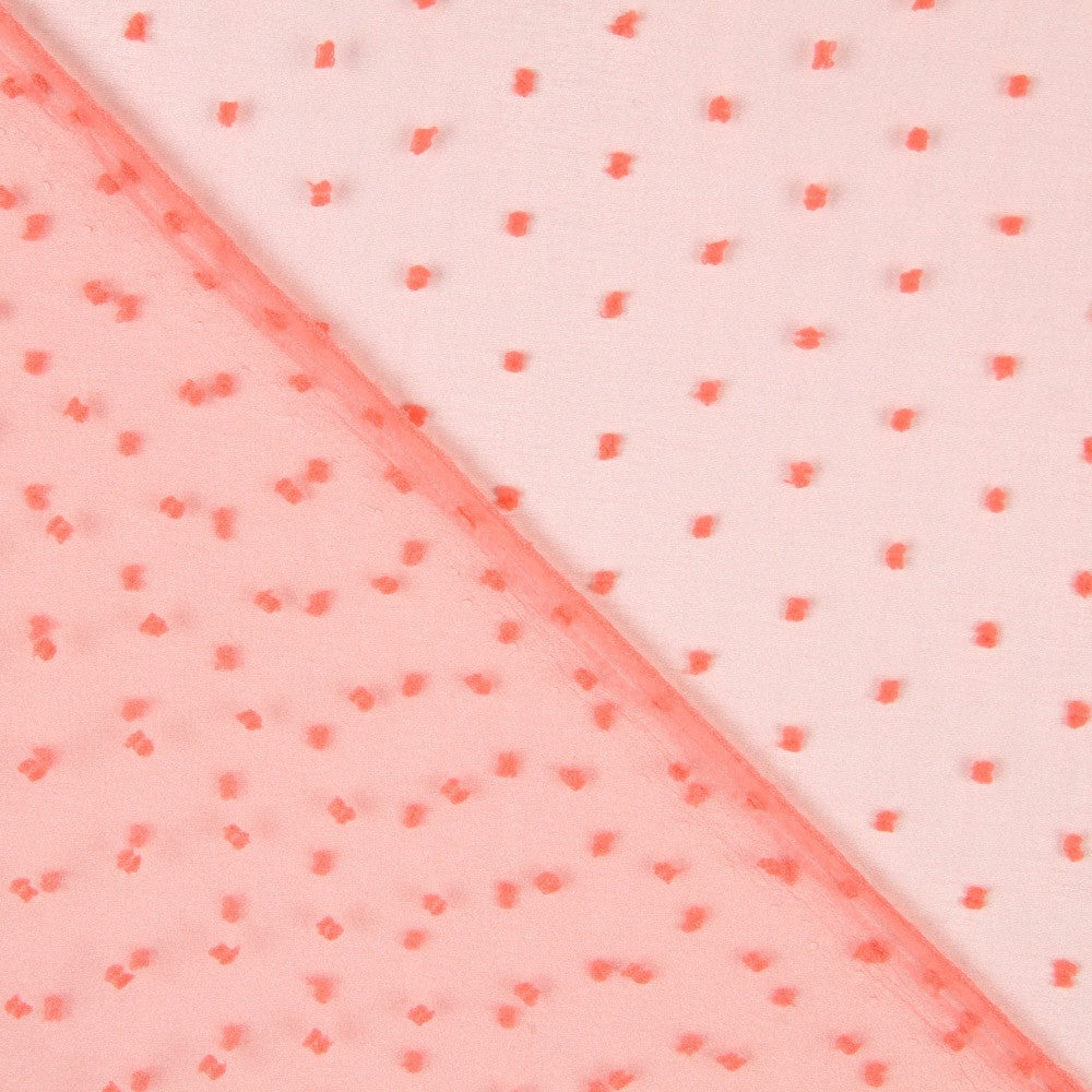 Organza Plumeti Coral - Ribes y Casals