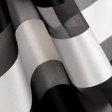 Organza Rayas Blanco Negro - Ribes y Casals