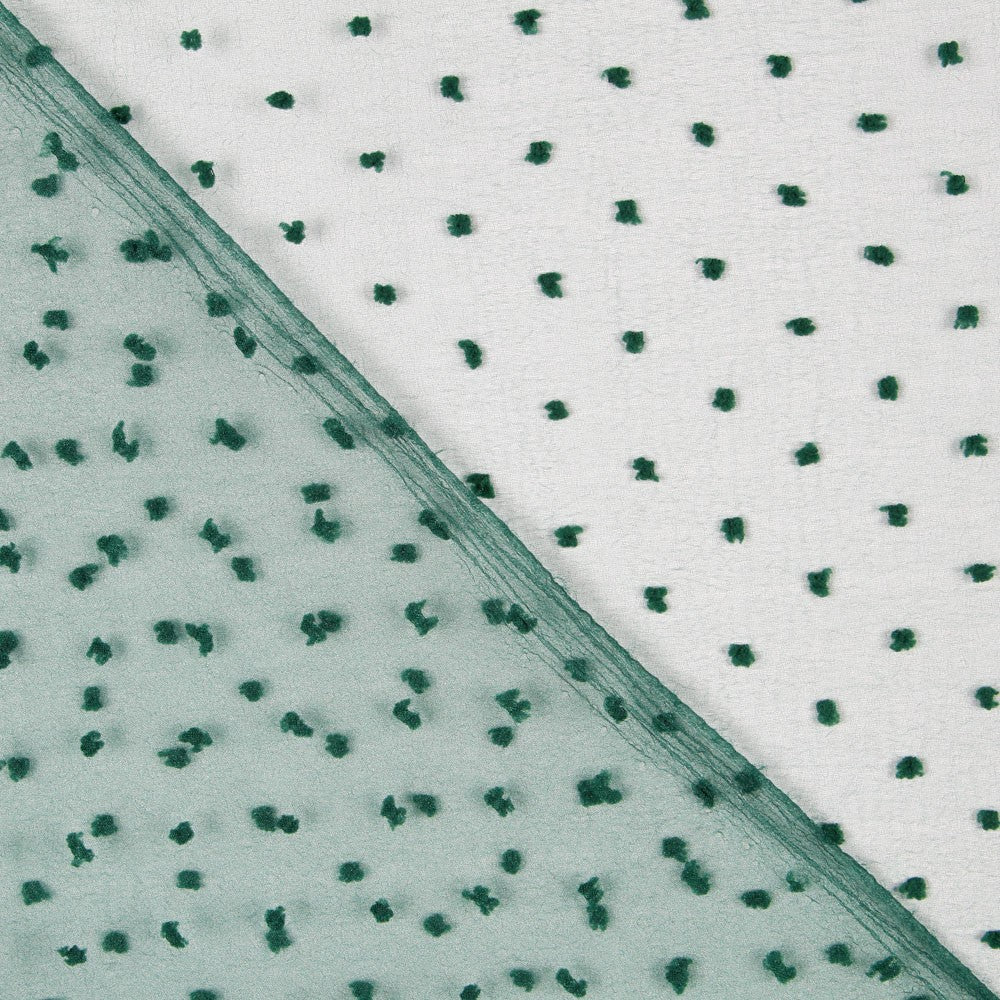 Organza Plumeti Verde bosque - Ribes y Casals