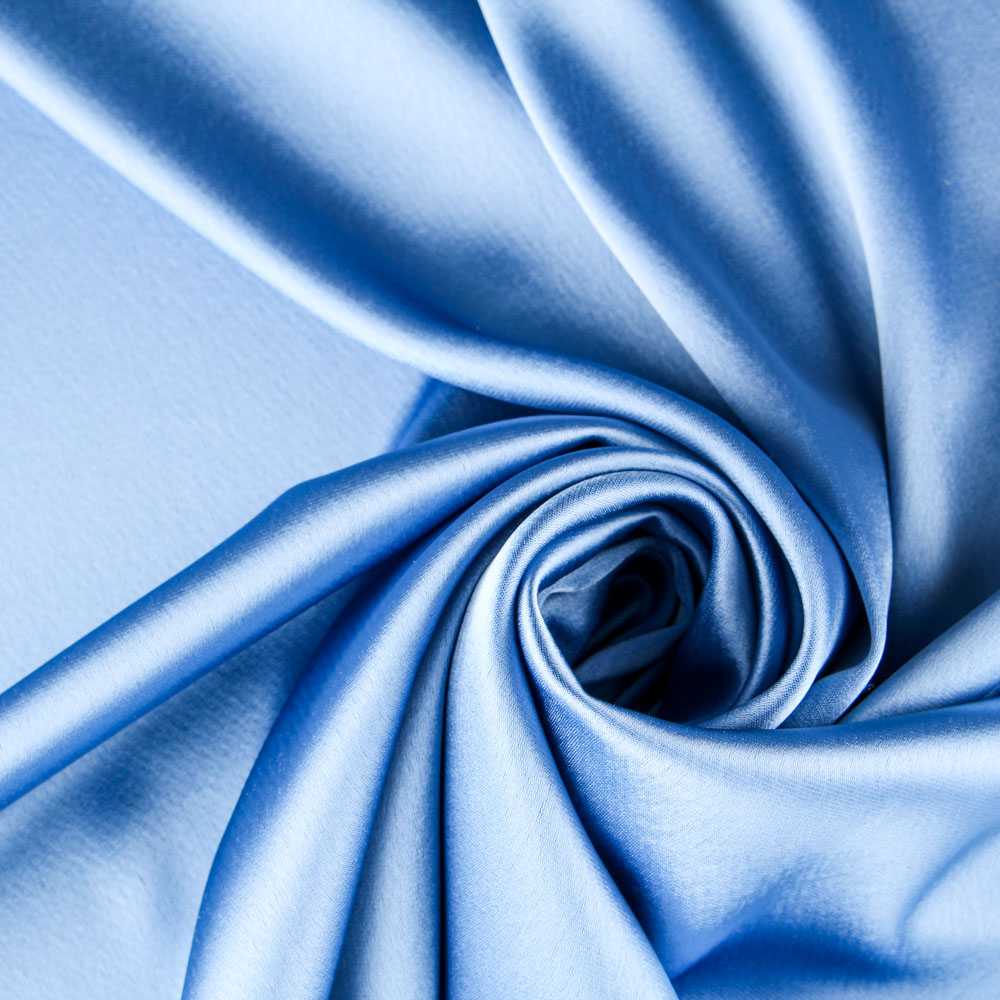 Retal Otomán Satén de Triacetato Azul Cielo 80x145 cm - Ribes y Casals