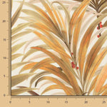 Loneta Estampada Palmeras Tropicales Ocre - Ribes y Casals