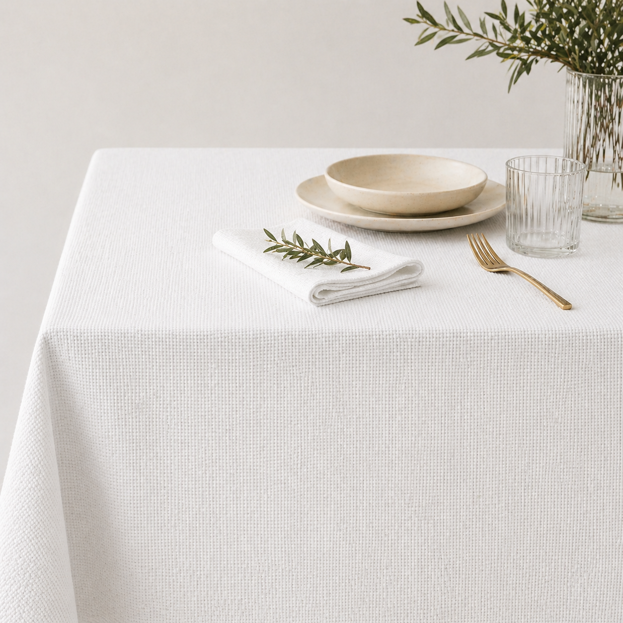 Loneta Panamá Algodón Orgánico Blanco Natural - Ribes y Casals