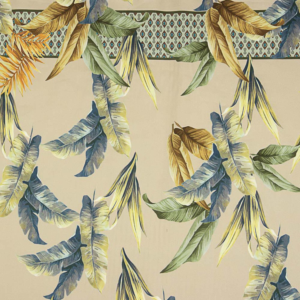 Panel Satén Algodón Hojas 110x140 cm. - Ribes y Casals