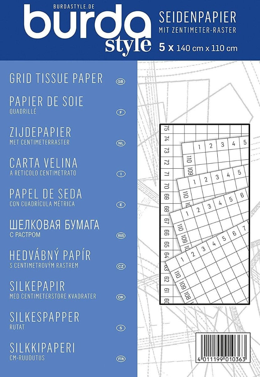 Papel de Seda Burda con Cuadrícula - Ribes y Casals