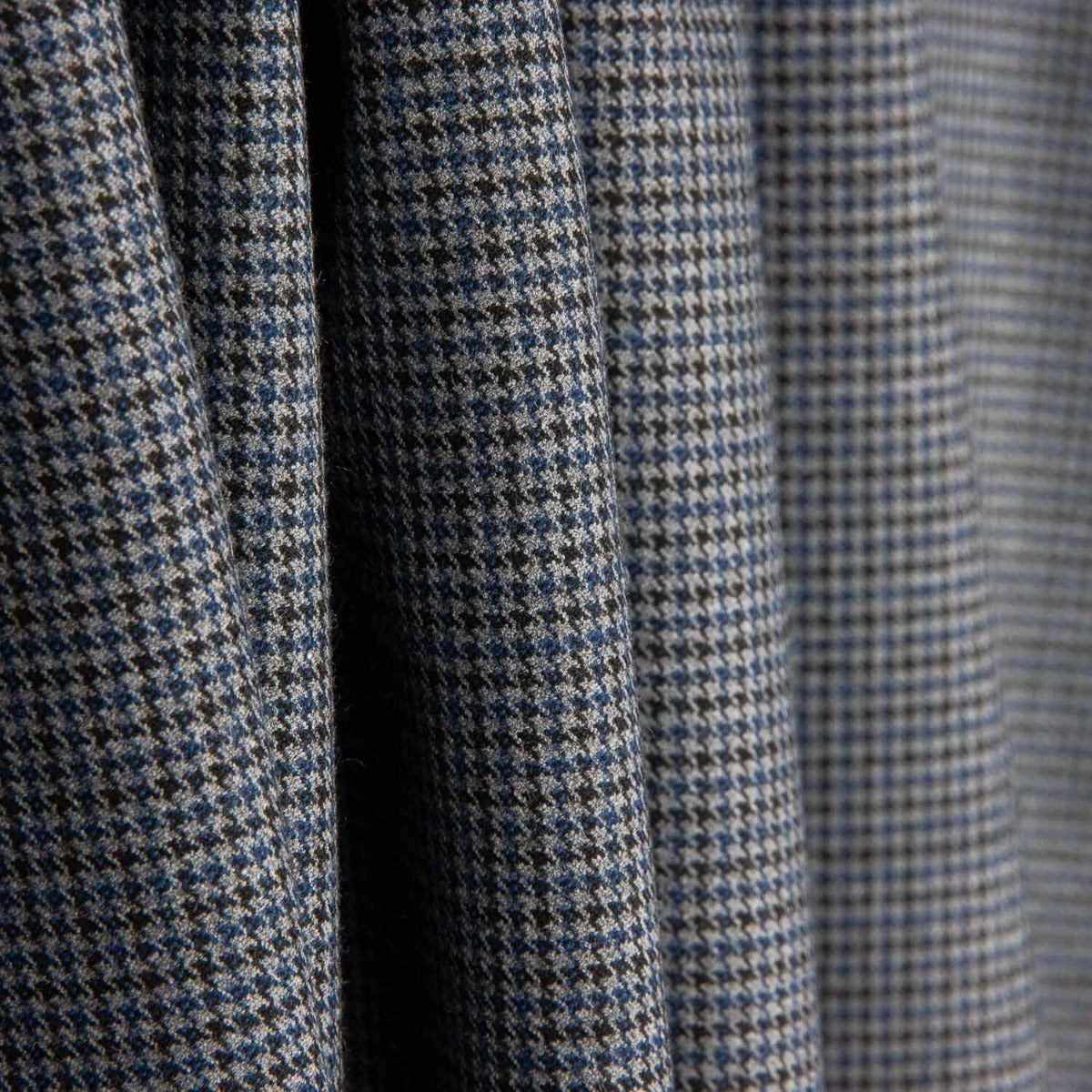 Retal Pata de Gallo Elástico Azul Gris 160x140 cms - Ribes y Casals