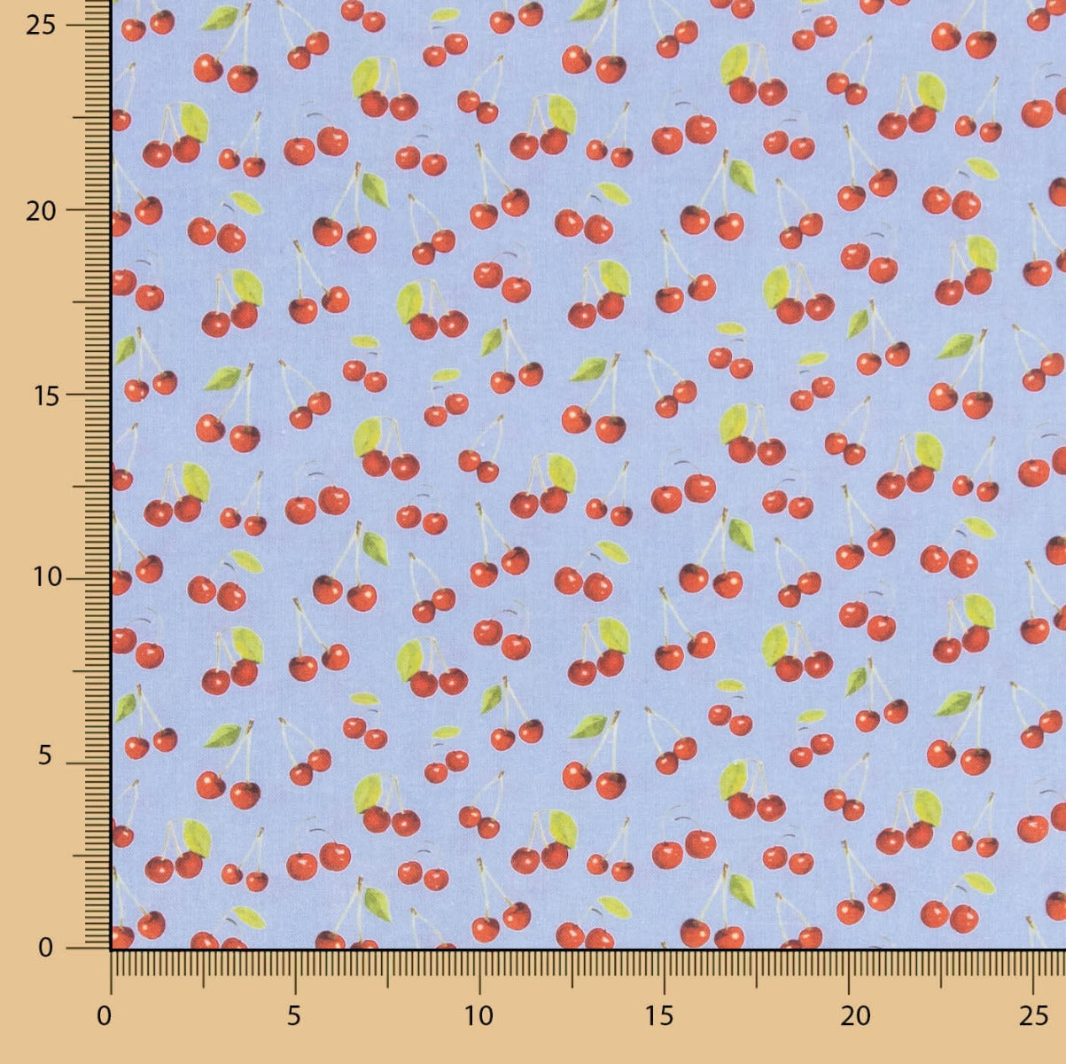 Patchwork Algodón Cereza Azul Claro - Ribes y Casals