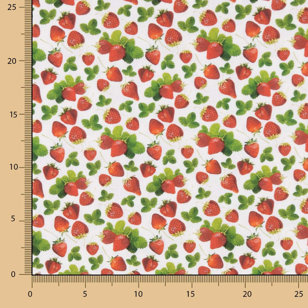 Patchwork Algodón Fresas Blanco - Ribes y Casals