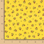 Percal Algodón Flores Colores sobre Amarillo - Ribes y Casals