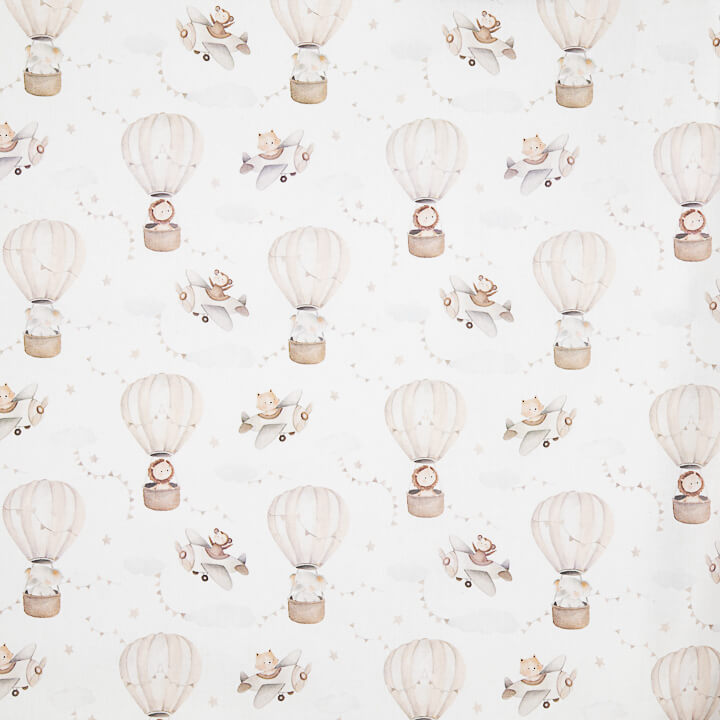 Percal Estampado Pequeños Aviadores Beige - Ribes y Casals