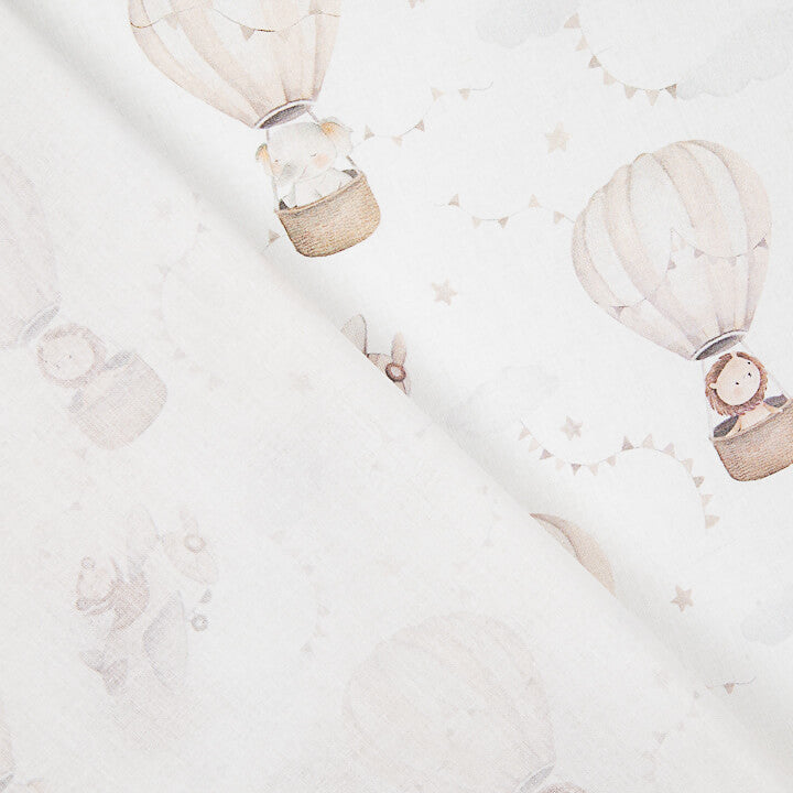 Percal Estampado Pequeños Aviadores Beige - Ribes y Casals