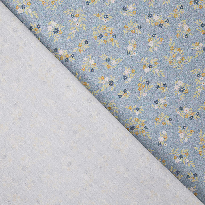 Percal Estampado Dulce Pradera Azul - Ribes y Casals