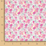 Percal Estampado Jardín de Rosas Rosa - Ribes y Casals