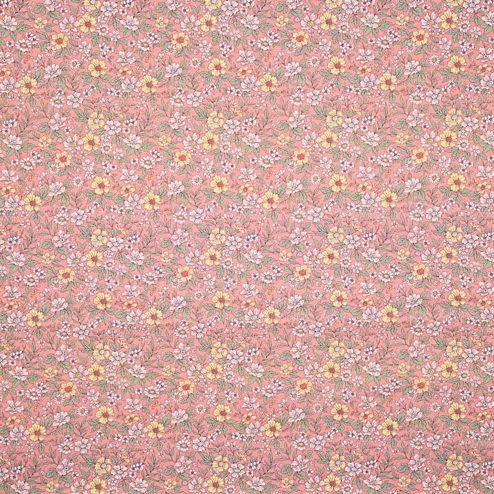 Percal Estampado Jardín Silvestre Coral - Ribes y Casals