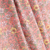 Percal Estampado Jardín Silvestre Coral - Ribes y Casals