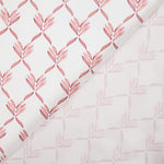 Percal Estampado Hojas Geométricas Coral - Ribes y Casals