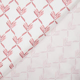 Percal Estampado Hojas Geométricas Coral - Ribes y Casals