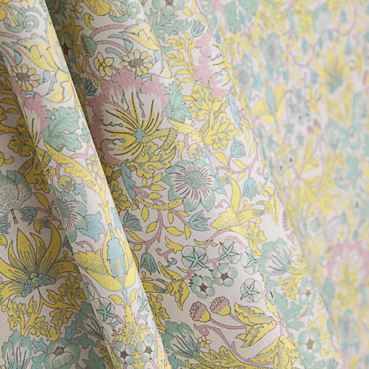 Percal Estampado Jardín de Versalles Amarillo Pastel - Ribes y Casals