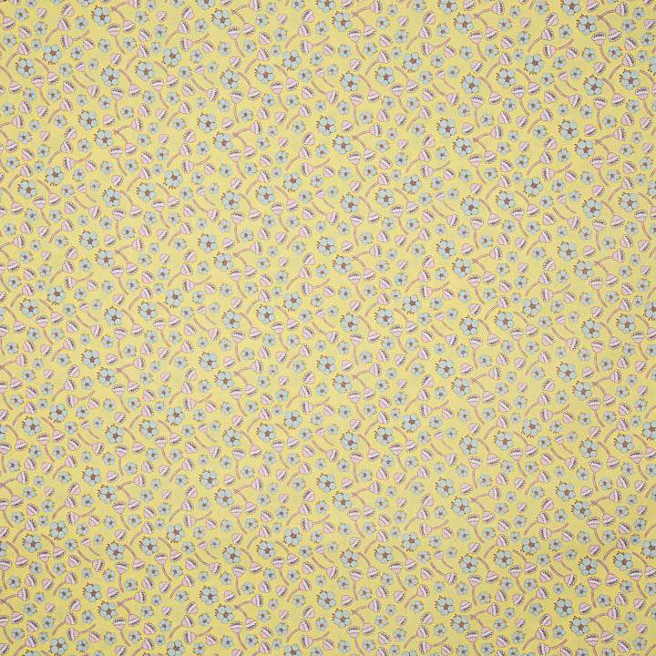 Percal Estampado Flora Vintage Amarillo - Ribes y Casals