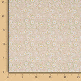 Percal Estampado Margaritas de Primavera Beige - Ribes y Casals