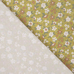 Percal Estampado Flora Mostaza - Ribes y Casals