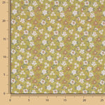Percal Estampado Flora Mostaza - Ribes y Casals